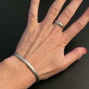 Silver Bracelet and Ring Set